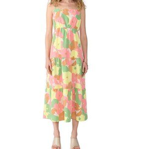 Social Standard by Sanctuary Tiered Floral Collage Get-Away Maxi dress NWT